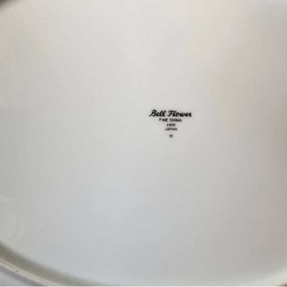 Bell Flower 2999 Fine China Japan Oval Platter, Green Scrolls, Gold Trim - Picture 3 of 4